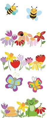 Панно Нефрит Керамика Kids Flora (из 5 плиток) 400x1000